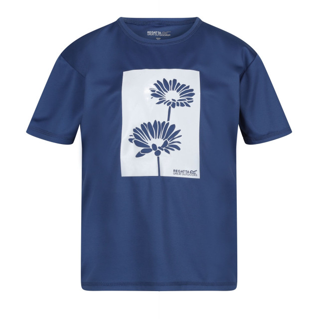 Regatta Kinderen/kinderen alvarado vii bloemen t-shirt UTRG8829_dustydenim large