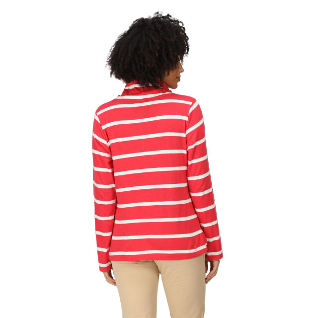 Regatta Dames helvine gestreept sweatshirt UTRG8806_miamiredwhite large