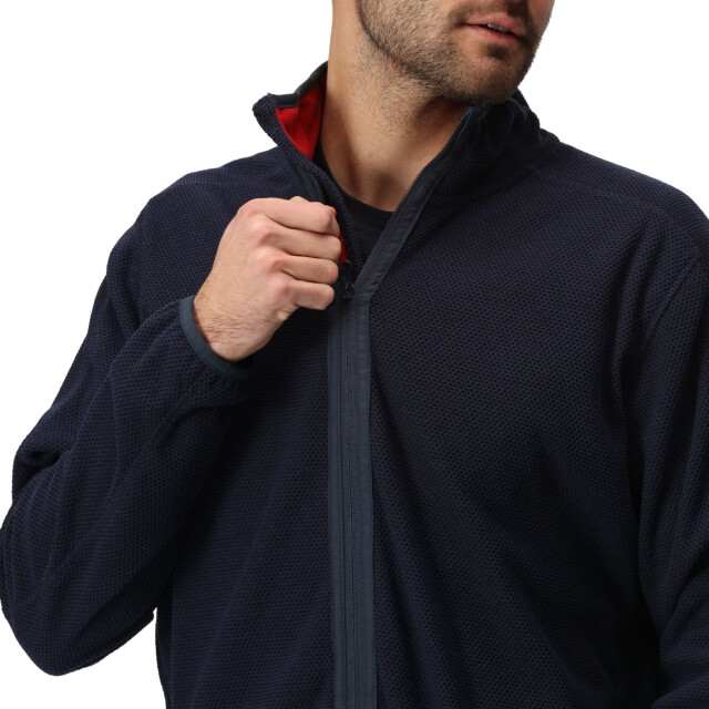 Regatta Heren kinwood full zip fleecejack UTRG8787_navydangerred large