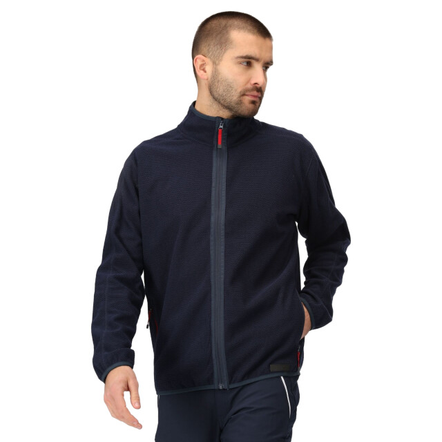 Regatta Heren kinwood full zip fleecejack UTRG8787_navydangerred large
