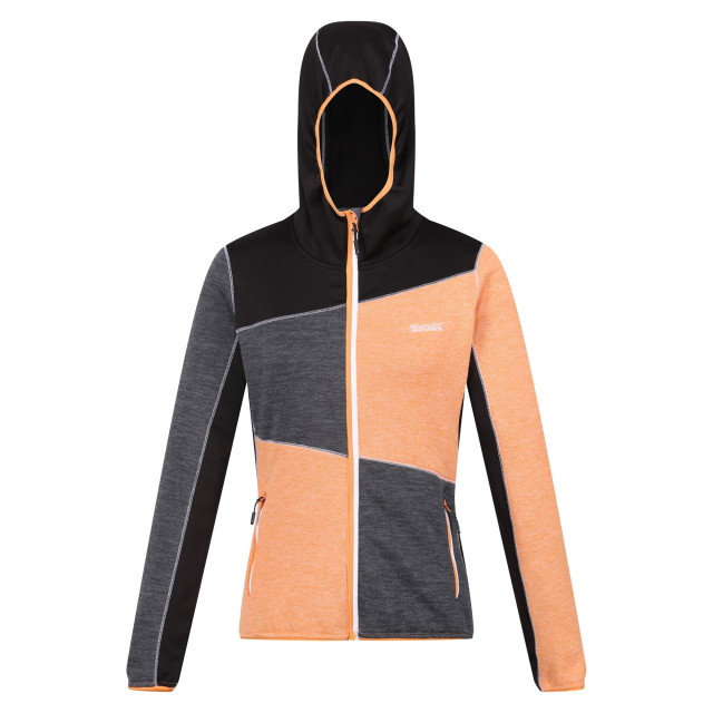 Regatta Dames walbury vi marl full zip fleecejack UTRG8786_apricotcrushblack large