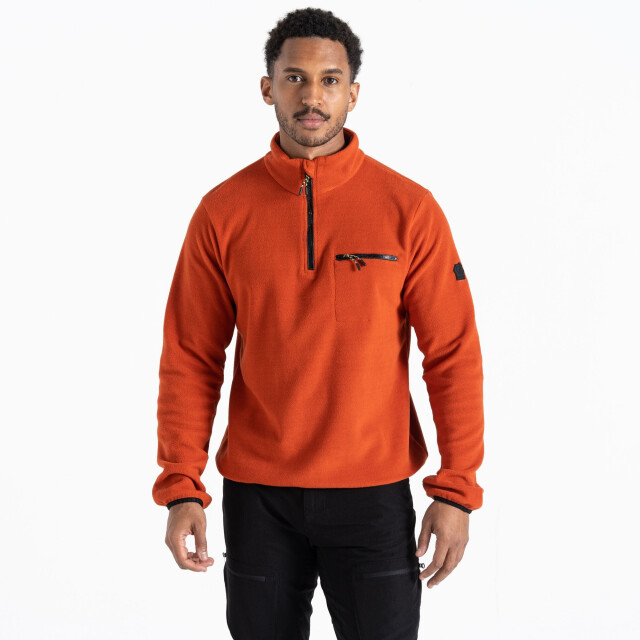 Dare2b Heren affinity zip neck fleece top UTRG8782_rooibosteabrown large