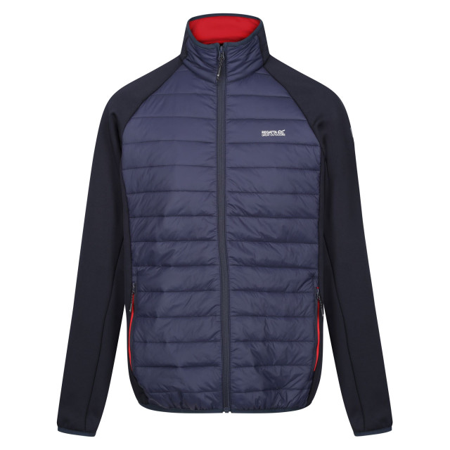 Regatta Heren clumber iv full zip hybride jas UTRG9074_navydangerred large