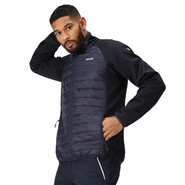 Regatta Heren clumber iv full zip hybride jas UTRG9074_navydangerred large