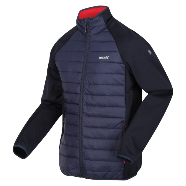 Regatta Heren clumber iv full zip hybride jas UTRG9074_navydangerred large