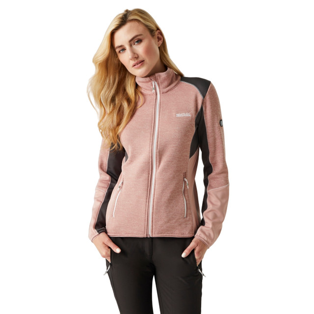 Regatta Dames lindalla v extol stretch full zip fleecejack UTRG9618_duskyrosesealgrey large