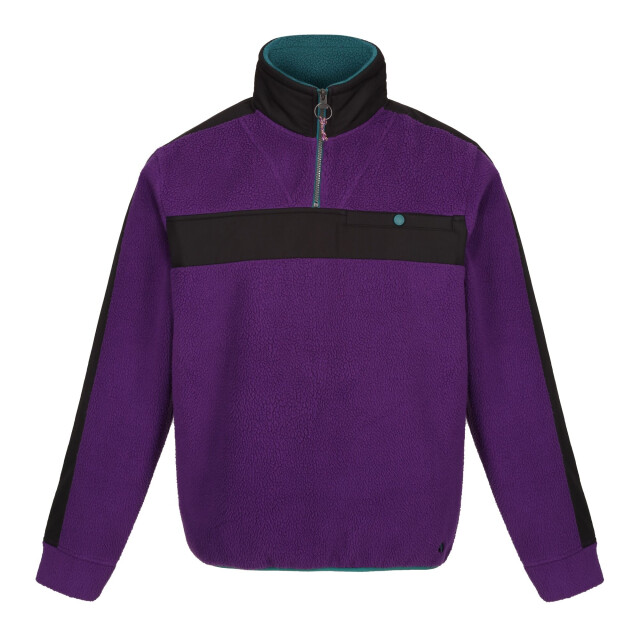 Regatta Heren vintage fleece top UTRG9481_juniperpurpleblack large