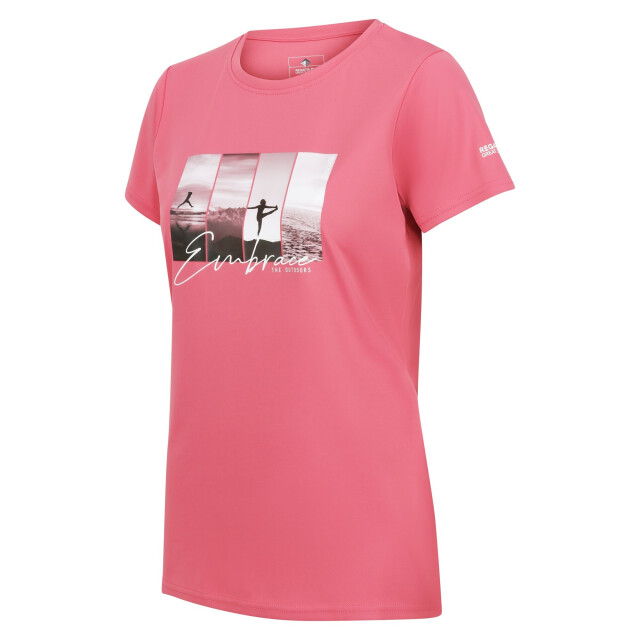 Regatta Dames fingal vii embrace the outdoors yoga pose t-shirt UTRG9487_fruitdove large