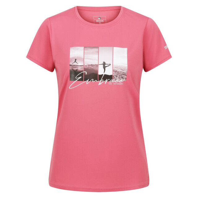 Regatta Dames fingal vii embrace the outdoors yoga pose t-shirt UTRG9487_fruitdove large
