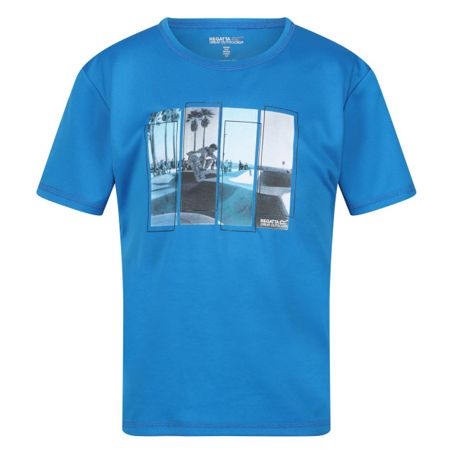 Regatta Kinderen/kinderen alvarado vii schaatsscène t-shirt UTRG9491_indigoblue large