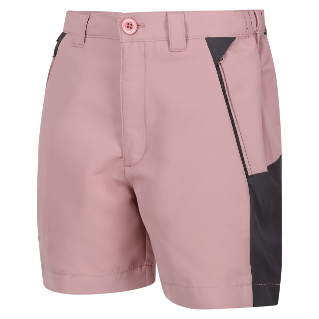 Regatta Kinderen/kinderen sorcer mountain iii korte broek UTRG9499_duskyrosesealgrey large