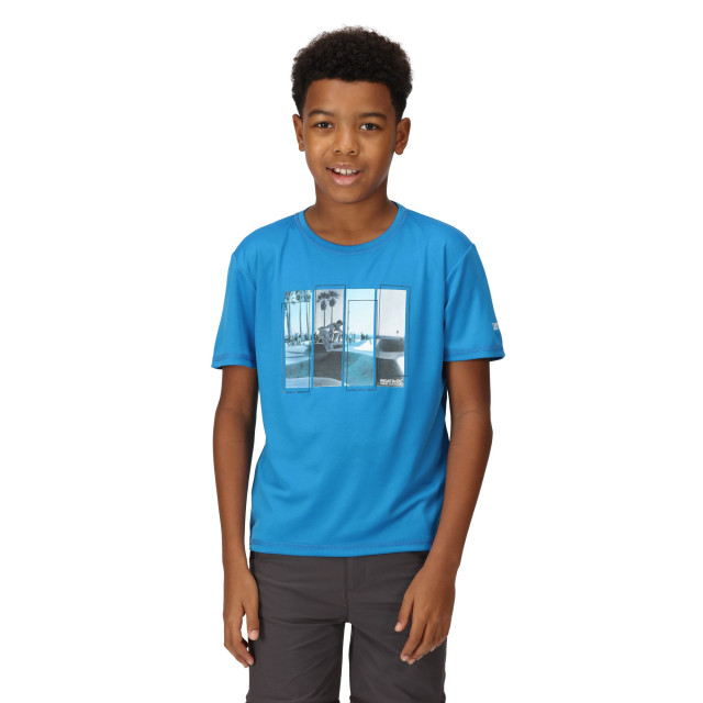 Regatta Kinderen/kinderen alvarado vii schaatsscène t-shirt UTRG9491_indigoblue large