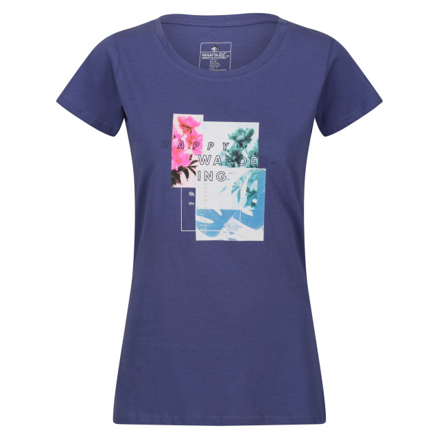 Regatta Dames breezed iii happy wandering t-shirt UTRG9494_dustydenim large