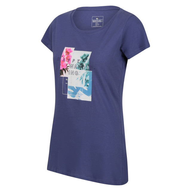 Regatta Dames breezed iii happy wandering t-shirt UTRG9494_dustydenim large