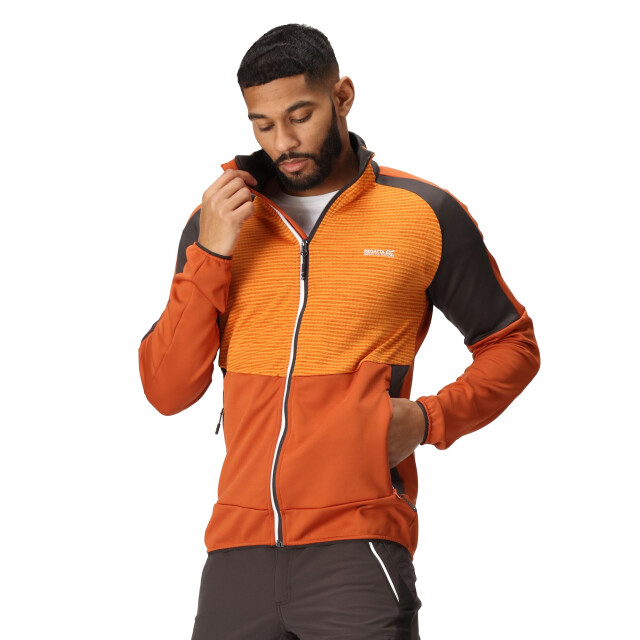 Regatta Heren yare vii full zip soft shell jas UTRG9344_burntcopperorangepepper large