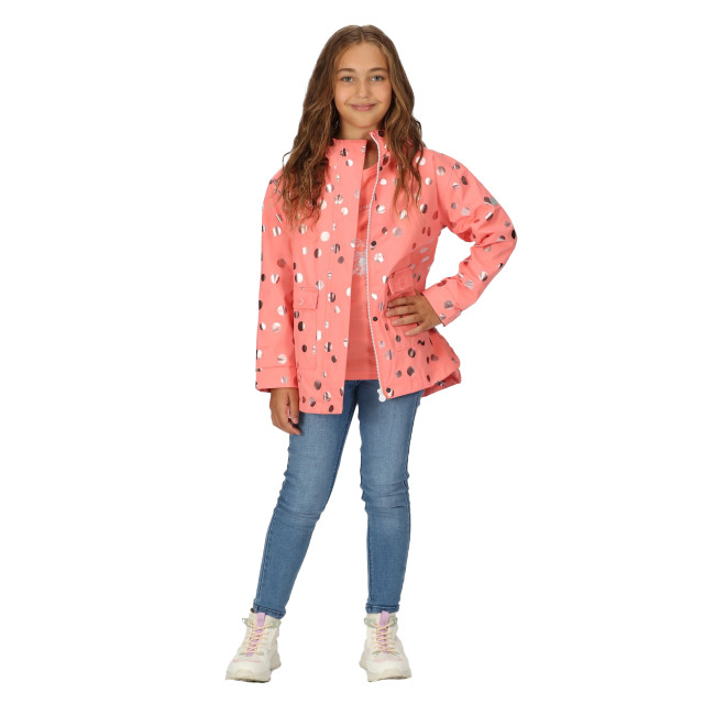 Regatta Waterdichte baybella polka dot jas voor kinderen/kinderen UTRG9325_shellpink large