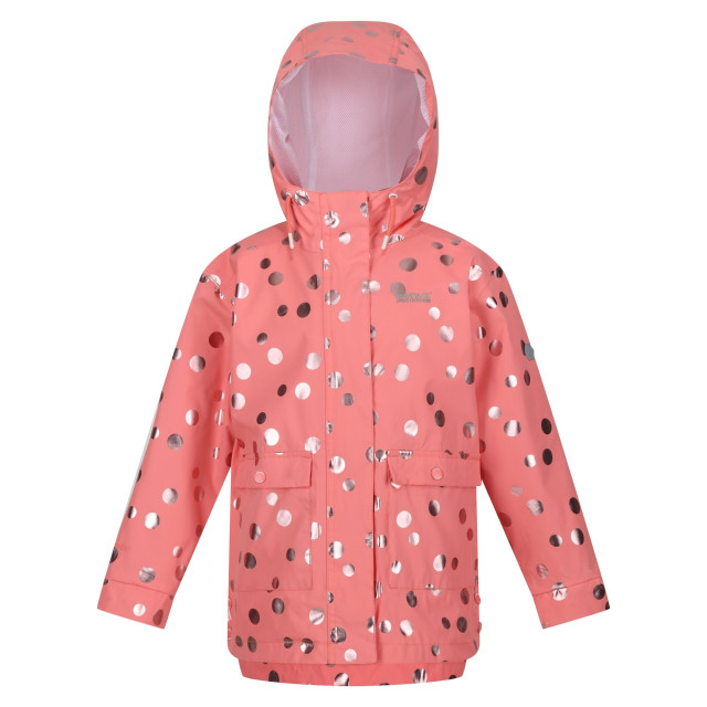 Regatta Waterdichte baybella polka dot jas voor kinderen/kinderen UTRG9325_shellpink large