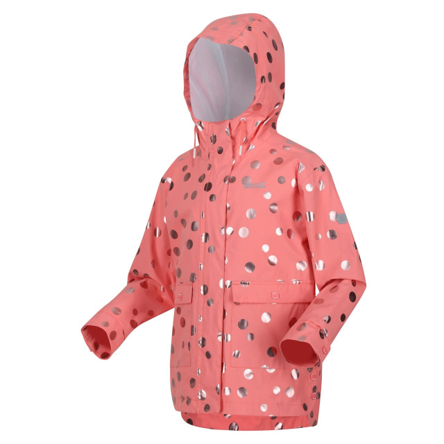 Regatta Waterdichte baybella polka dot jas voor kinderen/kinderen UTRG9325_shellpink large