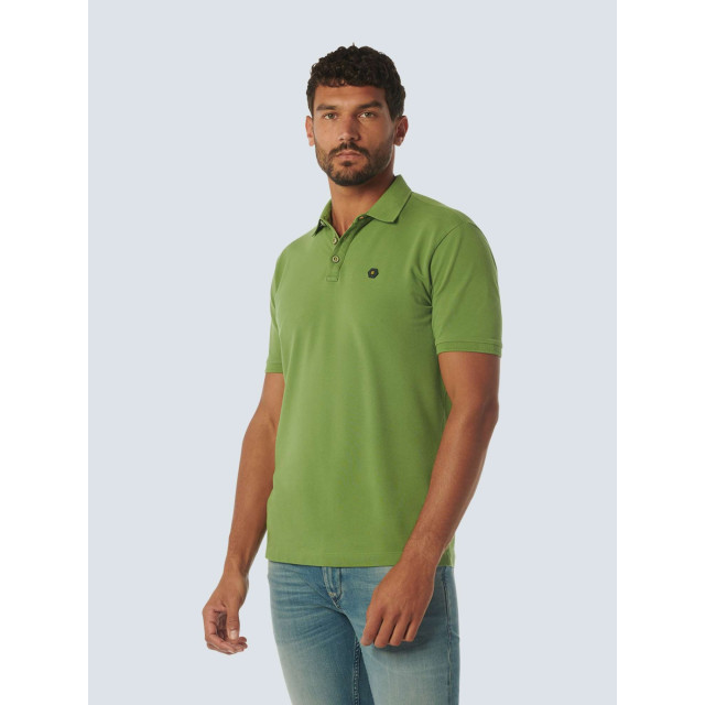 No Excess Polo korte mouw pique garment dyed green 23380101SN-050 large