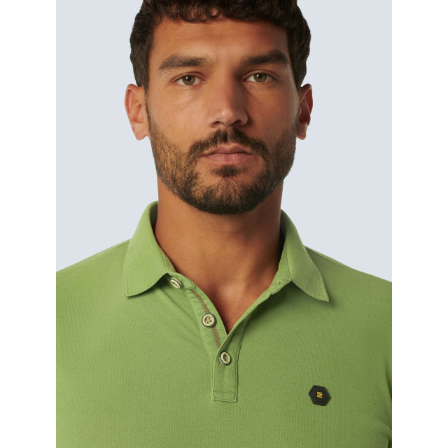 No Excess Polo korte mouw pique garment dyed green 23380101SN-050 large