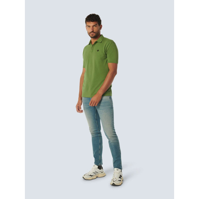 No Excess Polo korte mouw pique garment dyed green 23380101SN-050 large