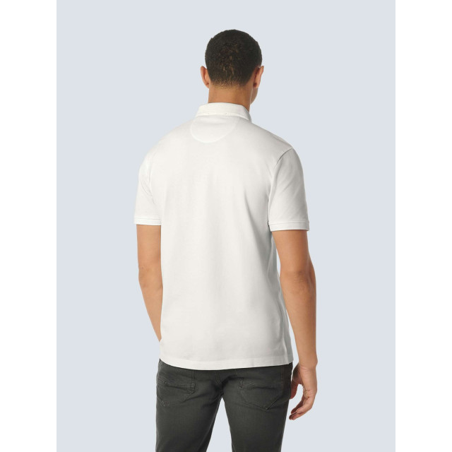 No Excess Polo korte mouw pique garment dyed white 23380101SN-010 large