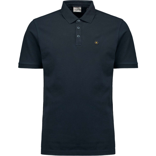 No Excess Polo korte mouw pique garment dyed night 23380101SN-078 large