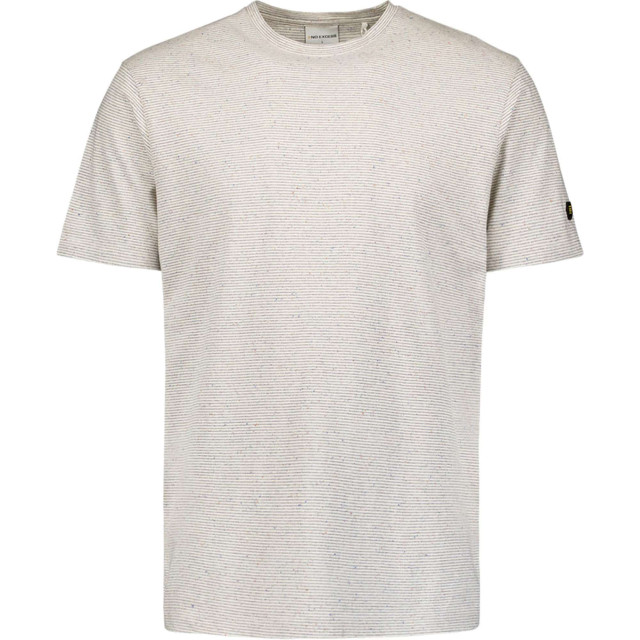 No Excess T-shirt korte mouw ronde hals met streep cream 23350254SN-016 large