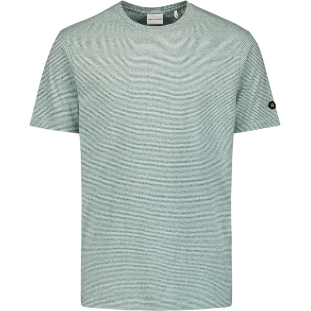 No Excess T-shirt korte mouw ronde hals met streep mint 23350254SN-058 large