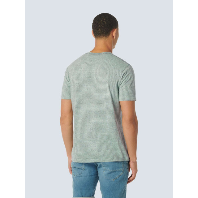 No Excess T-shirt korte mouw ronde hals met streep mint 23350254SN-058 large