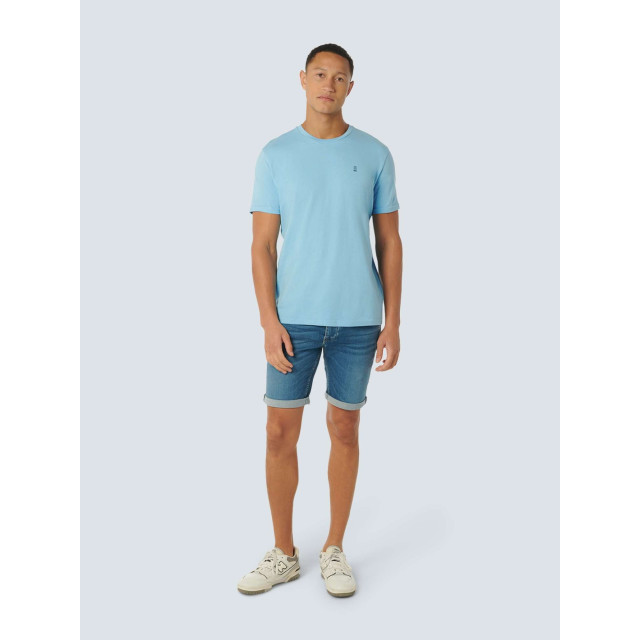 No Excess T-shirt korte mouw ronde hals basic aqua 23340101SN-036 large