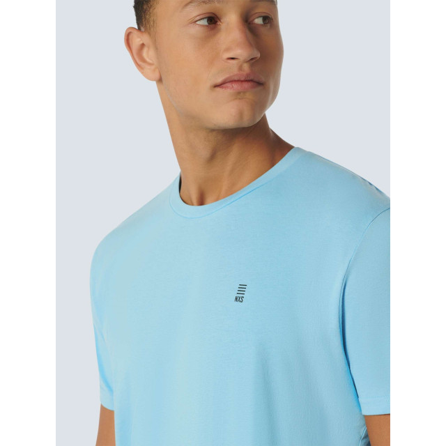 No Excess T-shirt korte mouw ronde hals basic aqua 23340101SN-036 large