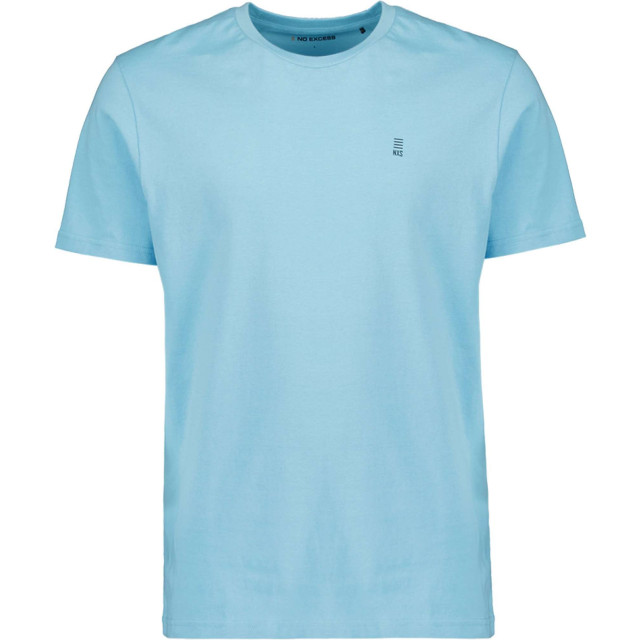 No Excess T-shirt korte mouw ronde hals basic aqua 23340101SN-036 large