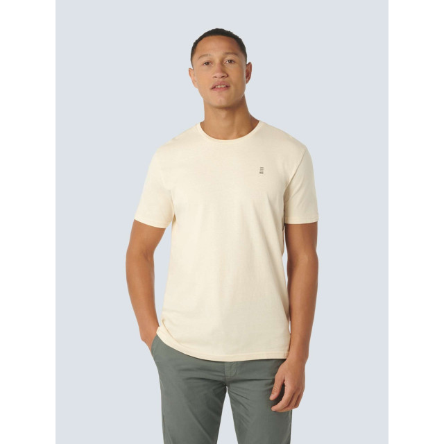 No Excess T-shirt korte mouw ronde hals basic cream 23340101SN-016 large