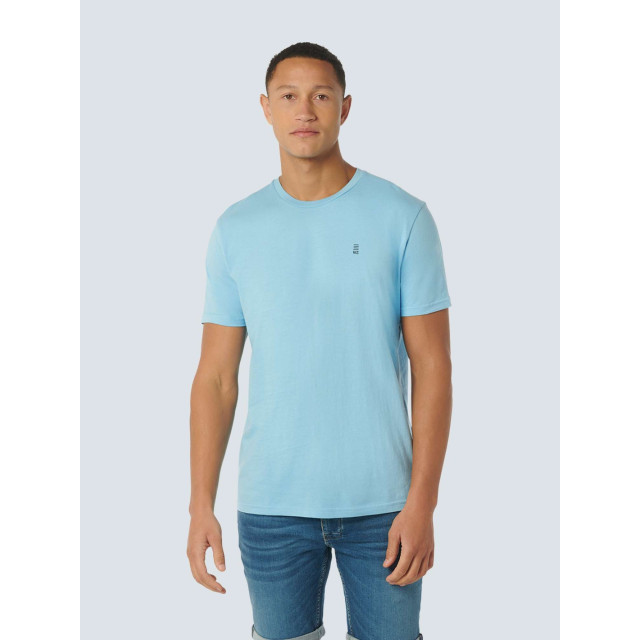 No Excess T-shirt korte mouw ronde hals basic aqua 23340101SN-036 large