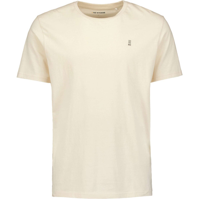 No Excess T-shirt korte mouw ronde hals basic cream 23340101SN-016 large