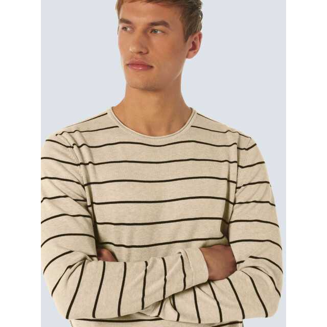 No Excess Trui ronde hals met streep 2 coloured cream 23210161-016 large