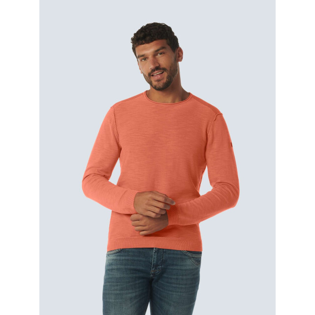 No Excess Trui ronde hals garment dyed melon 23210103SN-191 large