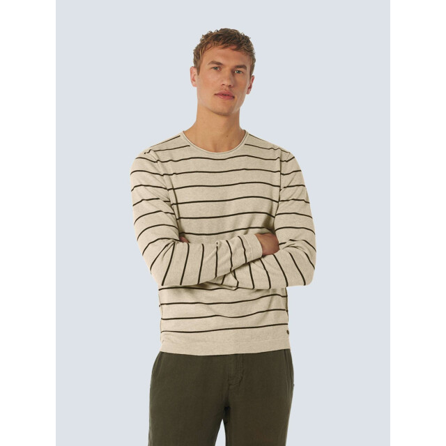 No Excess Trui ronde hals met streep 2 coloured cream 23210161-016 large