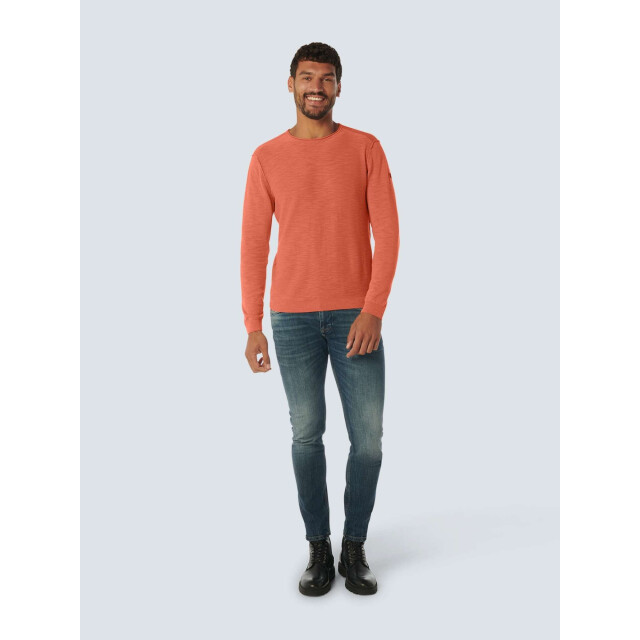 No Excess Trui ronde hals garment dyed melon 23210103SN-191 large