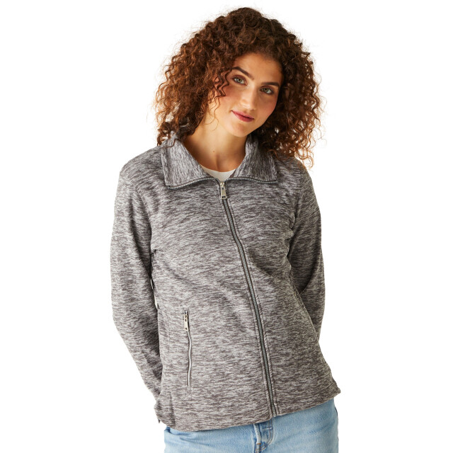 Regatta Dames azaelia marl full zip fleecejack UTRG9274_darkgreymarl large