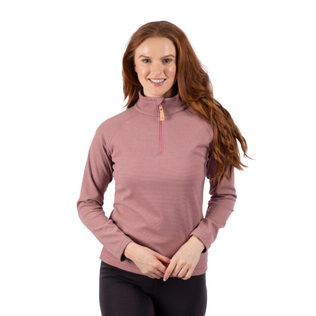 Trespass Dames olga leder fleece top UTTP5653_roseblushmarl large