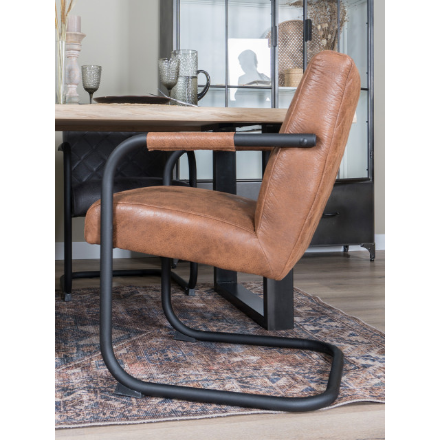 Home67 Eetkamerstoel dick cognac 08 2648057 large