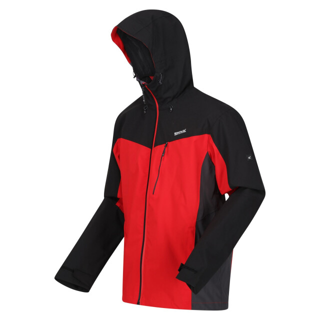 Regatta Heren birchdale waterdicht hooded jacket UTRG3474_dangerredblack large
