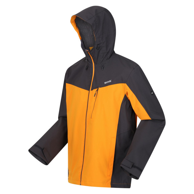 Regatta Heren birchdale waterdicht hooded jacket UTRG3474_orangepepperash large