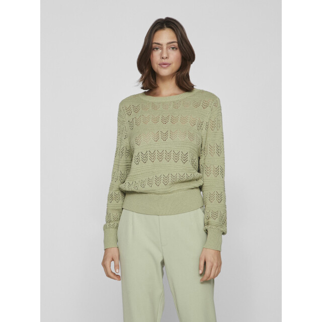 Vila Vicattia l/s pointelle knit top n 14084640 large