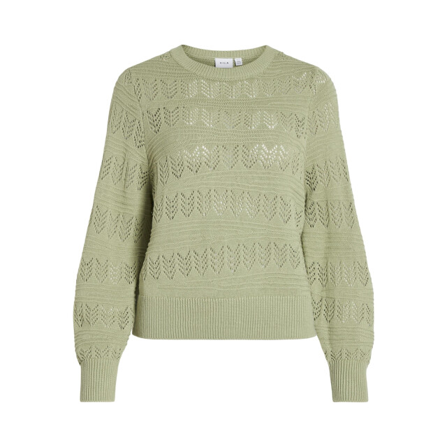 Vila Vicattia l/s pointelle knit top n 14084640 large