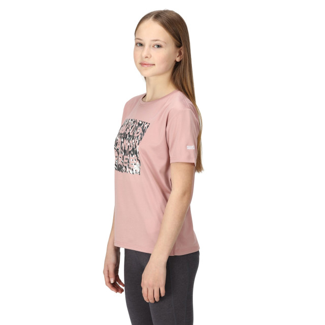 Regatta Kinderen/kinderen alvarado vii zebraprint t-shirt UTRG9033_duskyrose large