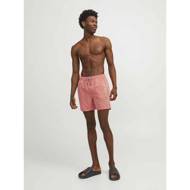 Jack & Jones Heren zwemshorts jpstfiji double logo effen hot coral 12253118-Hot-Coral large