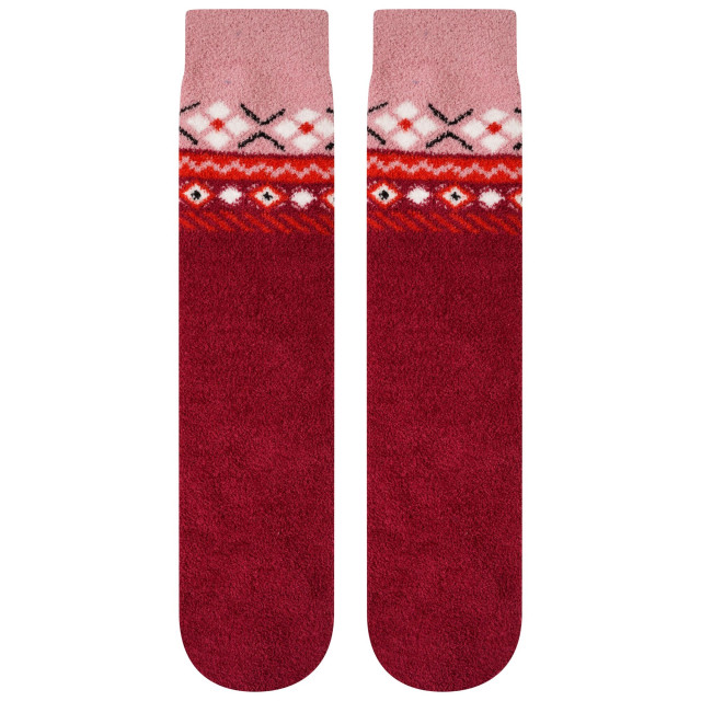 Dare2b Feestelijke fair isle pluizige kerstsokken voor volwassenen UTRG9248_beetrootpowderpink large